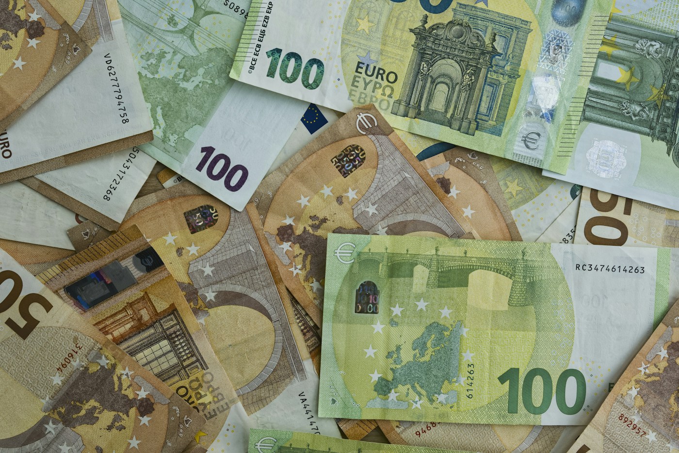 Euro banknotes