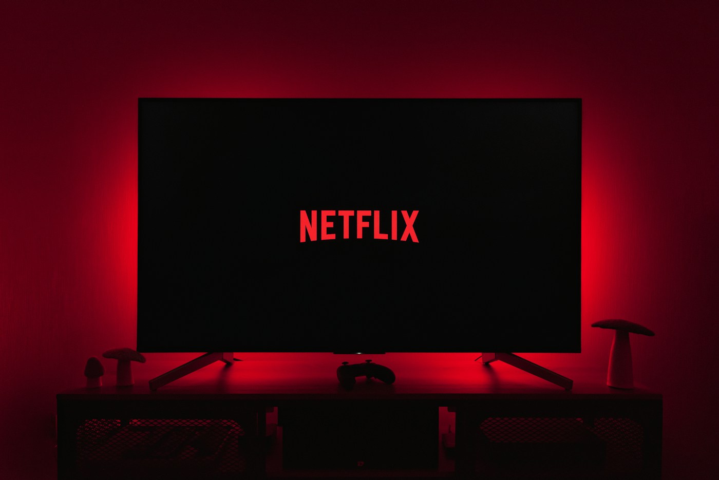 Netflix logo on a television