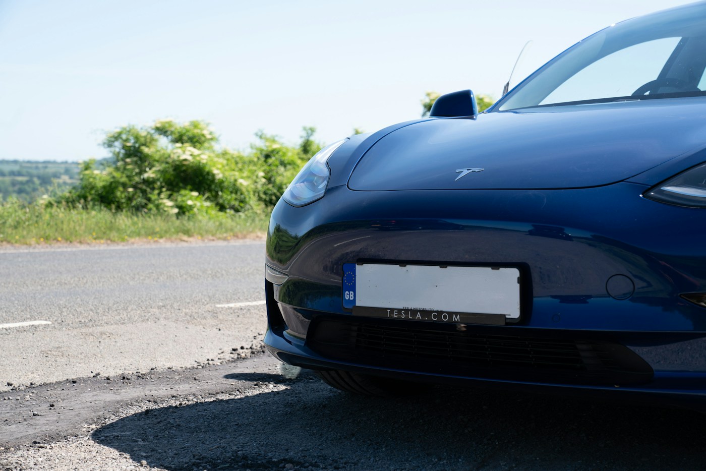 Blue Tesla Model 3